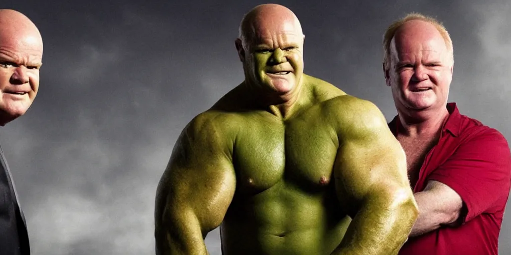 Image similar to Steve McFadden is the incredible hulk