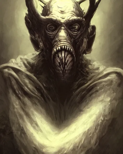 Prompt: a wendigo with gasmask old man | | elderly - face, wrinkled face, realistic shaded perfect face, fine details. anime. tentacles, cthulu, eldritch abomination, dunwitch horror, realistic shaded lighting poster by greg rutkowski, magali villeneuve, artgerm, jeremy lipkin and michael garmash and rob rey