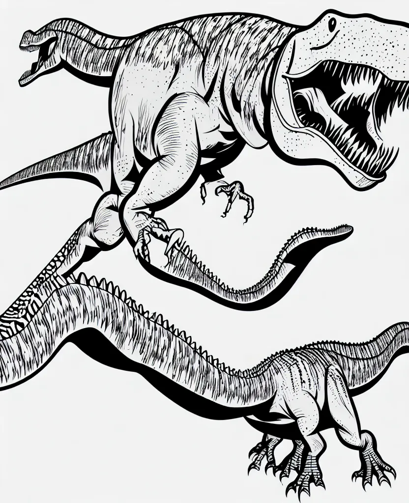 Image similar to dinosaur, graphic art, line art, vector art