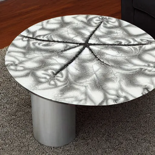 Image similar to fractal coffee table