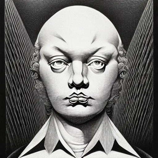 Image similar to lithography on paper secret conceptual figurative post - morden monumental dynamic portrait drawn by william blake and escher and hogarth, inspired by magritte, illusion surreal art, highly conceptual figurative art, intricate detailed illustration, controversial poster art, polish poster art, geometrical drawings, no blur