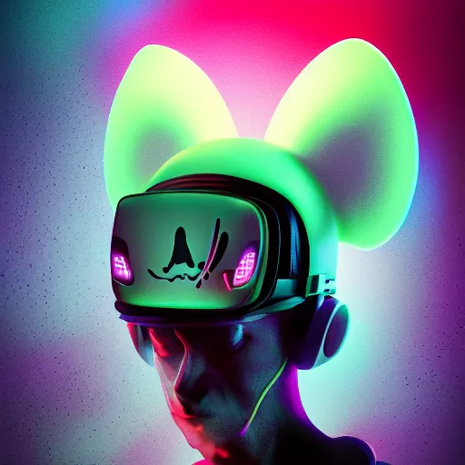 Image similar to deadmau5, illustration, artgerm, octane render, inspired by Greg rutkowski, colorful, studio lighting, full body