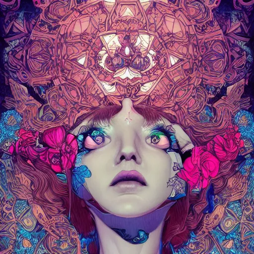 Prompt: the most incredibly beautiful and gorgeous woman looking up, an ultrafine detailed illustration by james jean, final fantasy, intricate linework, bright colors, behance contest winner, vanitas, angular, altermodern, unreal engine 5 highly rendered, global illumination, radiant light, detailed and intricate environment