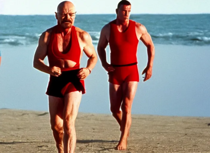 Image similar to film still of walter white as mitch buchannon baywatch movie 2 0 1 7, 8 k