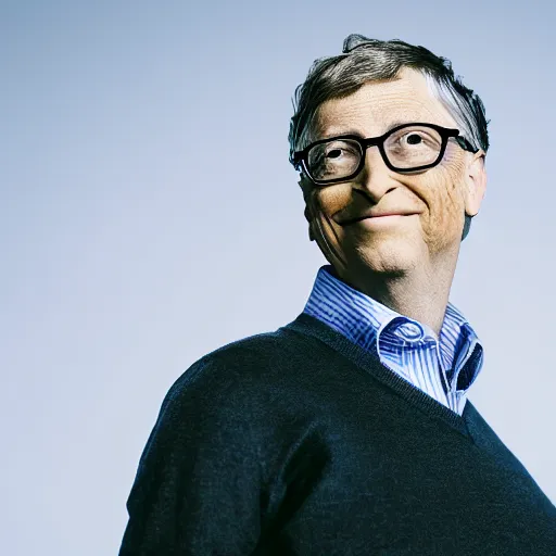 Image similar to portrait photo still of real life bill gates, intricate design, 8 k, 8 5 mm f 1. 8