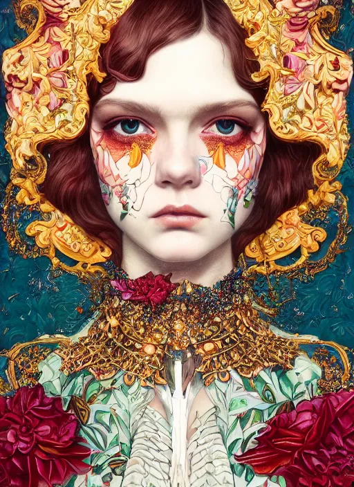 Image similar to fashion portrait :: by Martine Johanna and Chie Yoshii and Kenneth Willardt and wlop and Casey Weldon :: ornate, dynamic, particulate, rich colors, intricate, harper's bazaar, elegant, highly detailed, centered, artstation, smooth, sharp focus, octane render, 3d