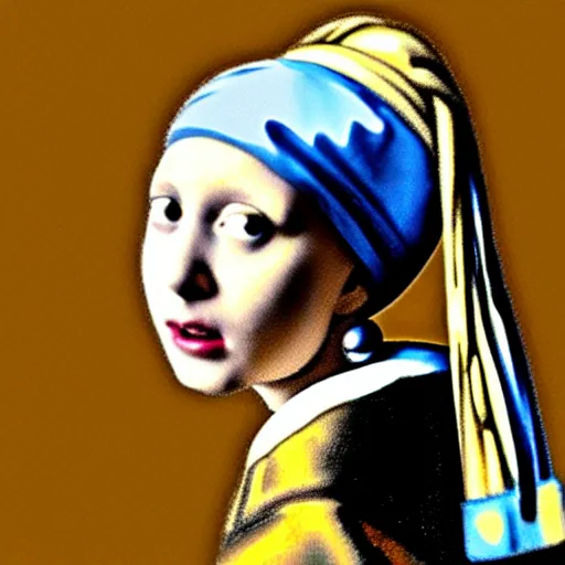 Image similar to donald trump as girl with a pearl earring