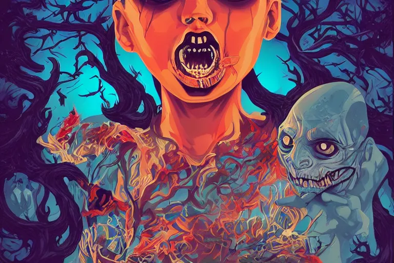 Image similar to night of the living dead, tristan eaton, victo ngai, artgerm, rhads, ross draws