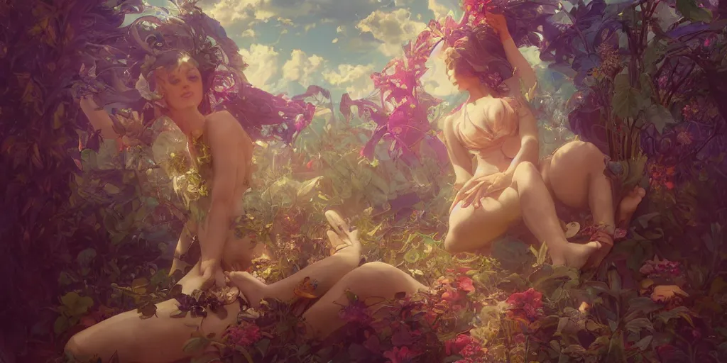 Image similar to dreamscape, teletubbie, vivid colors, anatomical, art by artgerm and greg rutkowski and alphonse mucha and loish and wlop, highly detailed sculpture, intricate detailed, ommatidia, 8 k, cinematic atmosphere, post - processing