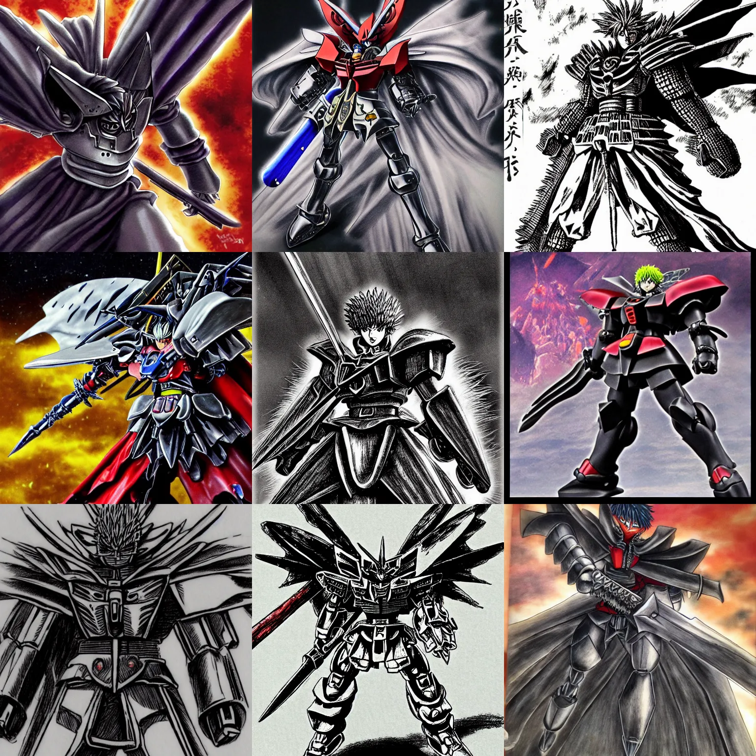 Prompt: kentaro miura berserk gundam