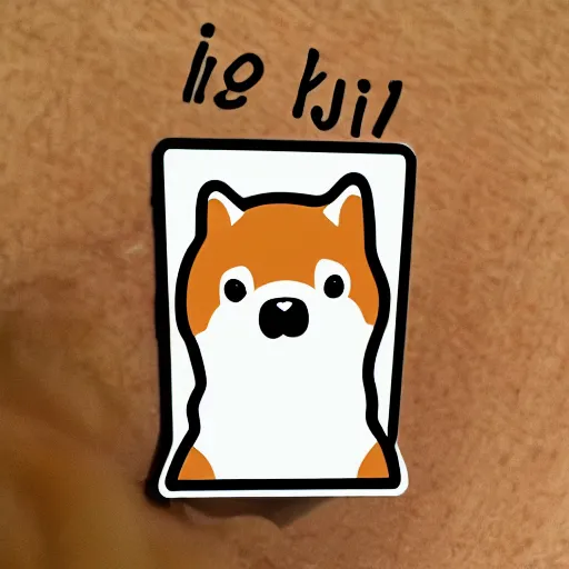 Prompt: cute shiba inu, whatsapp sticker