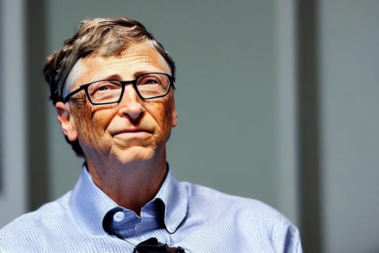 Image similar to bill gates stressed while using windows