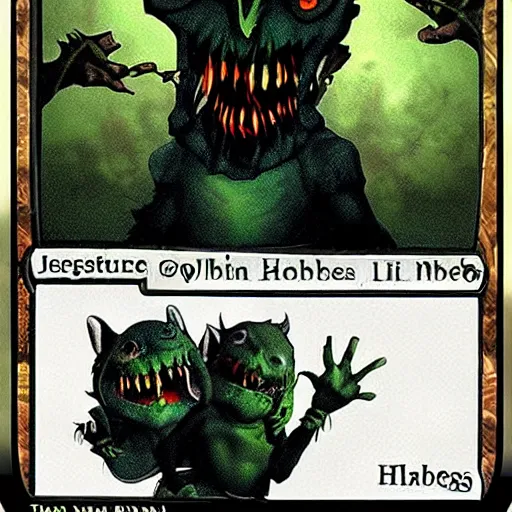 Image similar to hollow eyed horrors going goblin mode