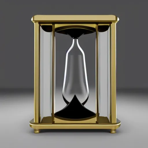 Prompt: An hourglass containing clouds that determines the time and method of death, 3d model, 8k, 4k, bright, horrifying, surreal