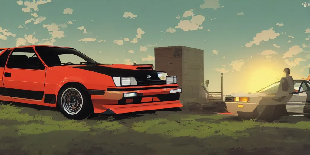 Image similar to toyota ae 8 6 trueno sprinter, detailed, cel shaded, by makoto shinkai and moebius and anton fadeev and james gurney,