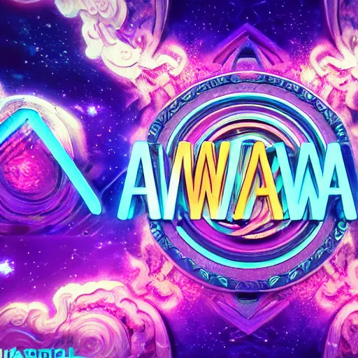 Image similar to a and w vaporwave logo, digital art, cosmic, 3 d high definition, trending on art station, photorealistic, high resolution, 8 k, octane, hyper detailed, insane details, intricate, elite, ornate, elegant trend, highly detailed and intricate, sharp focus, photography, unreal engine