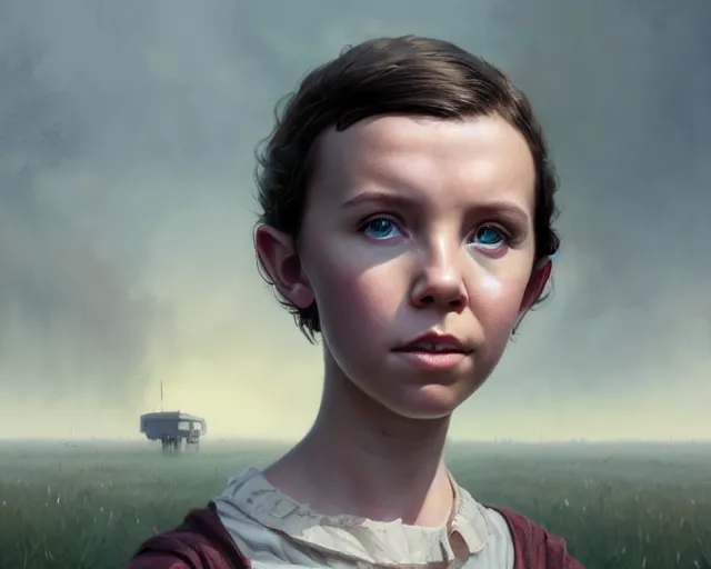 Prompt: highly detailed portrait of a millie bobby brown, in the walking dead, stephen bliss, unreal engine, fantasy art by greg rutkowski, loish, rhads, ferdinand knab, makoto shinkai and lois van baarle, ilya kuvshinov, rossdraws, tom bagshaw, global illumination, radiant light, detailed and intricate environment