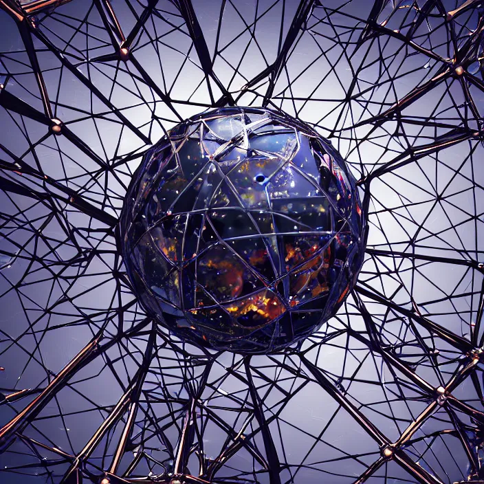 Image similar to a star, caged by metal. high tech. octane render, trending on artstation, cosmic, very coherent symmetrical artwork. cinematic, hyper realism, high detail, octane render, 8 k, iridescent accents