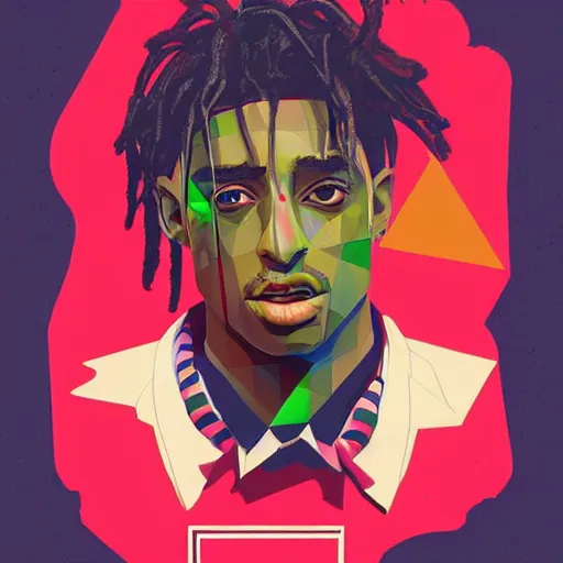 Image similar to Poster Art for Playboi Carti, Geometric 3d shapes, Paper Marbling, marijuana, smoke, by Sachin Teng, Trending on artstation