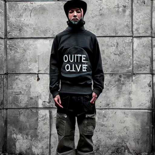 Prompt: outlive streetwear collection, in the style of grand chamaco stanley kubrick, inspired by rpg fantasy, photorealistic, epic, super technical, cinematic still