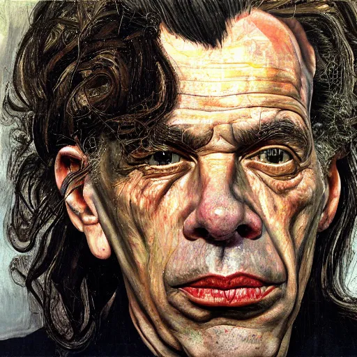 Image similar to high quality high detail painting by lucian freud, hd, sick nick cave