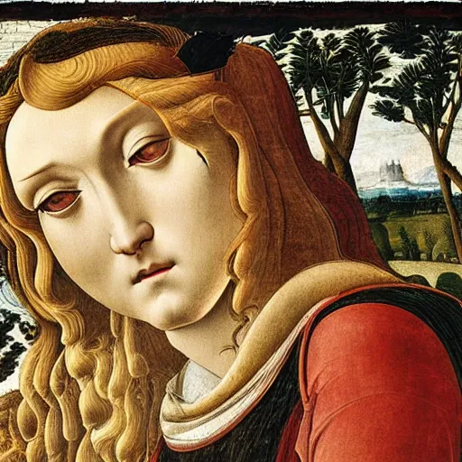 Prompt: portrait of stable diffusion, by botticelli, da vinci