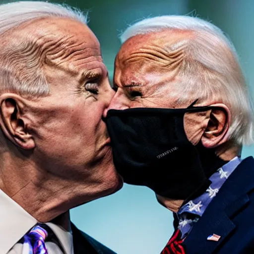 Prompt: vitalik buterin kissing joe biden