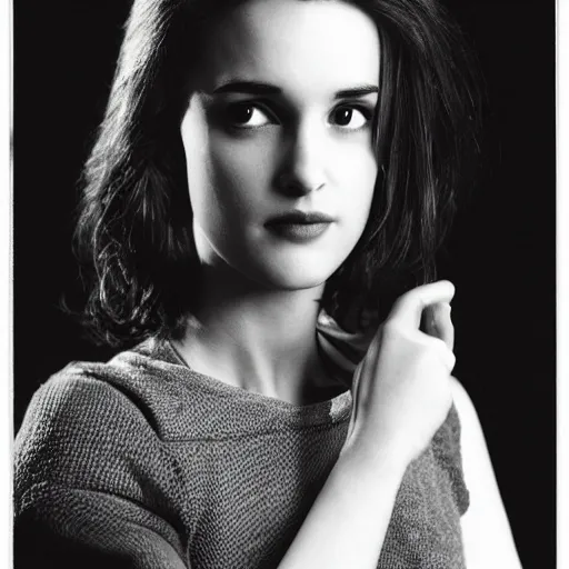 Prompt: Young Winona Ryder as a knight, 30mm, studio lighting, photo shoot