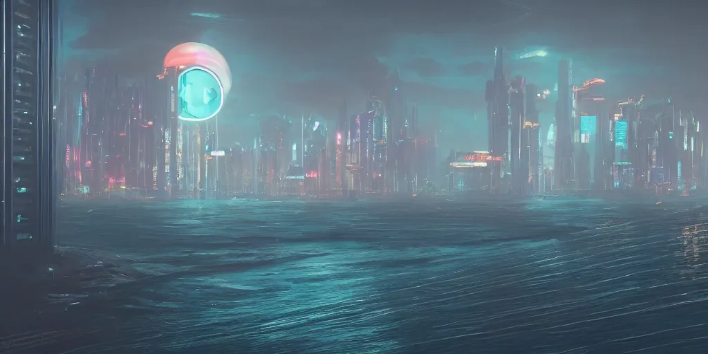 Solar Cyberpunk City Flying by Visualdon - 4K - Skymods