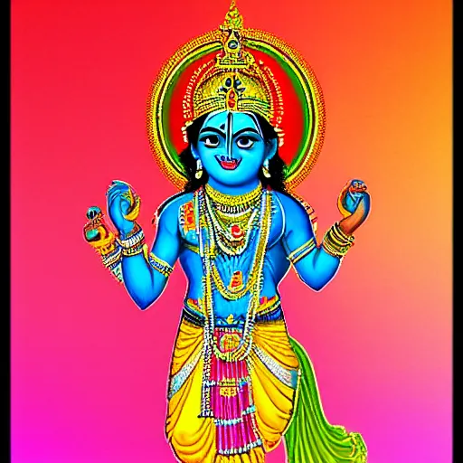 virat roop of krishna, 8 k, neon aesthetic, godly, | Stable Diffusion |  OpenArt