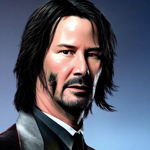 Prompt: Keanu reeves as robin from Batman 4K detailed super realistic