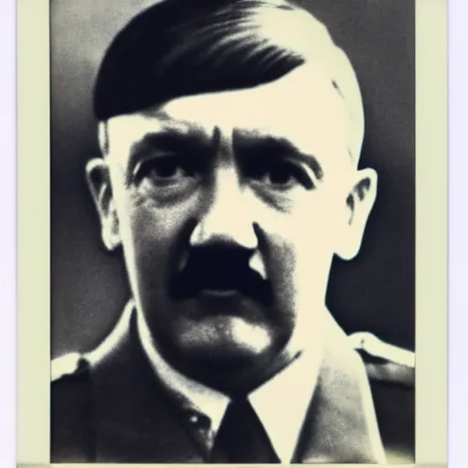 Image similar to polaroid photo of adolf hitler