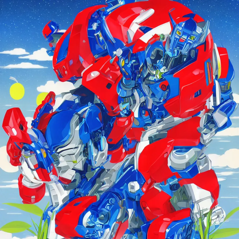 Image similar to Chiho Aoshima optimus prime, beautiful digital art