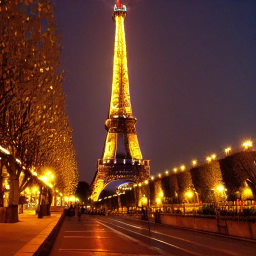 Image similar to romantic image of eiffel tower at night