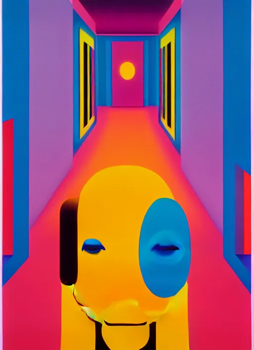 Prompt: living room by shusei nagaoka, kaws, david rudnick, airbrush on canvas, pastell colours, cell shaded, 8 k