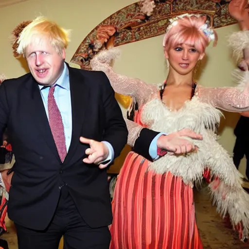 Image similar to boris Johnson dancing with mariachi