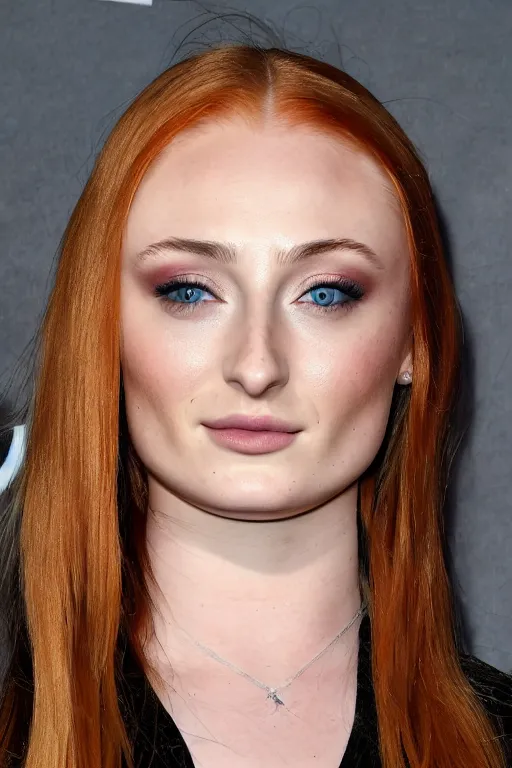 Prompt: Sophie Turner, up close