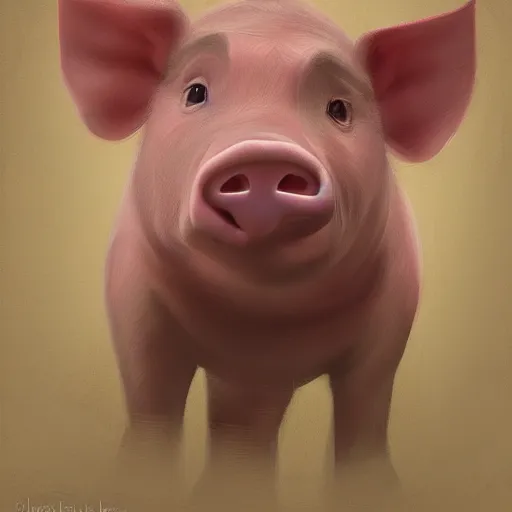 Image similar to angry piglet, detailed painting, 4 k, concept art