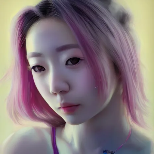 Prompt: realistic portrait of yasuho hiros, featured on artstation, matte painting, in focus