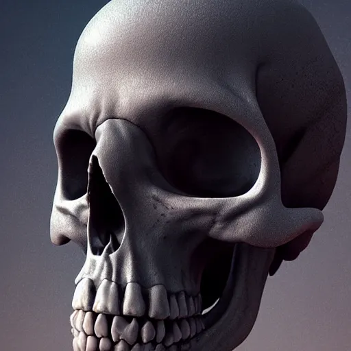 Image similar to portrait_of_a_melting_skull._intricate_abstract._intricate_artwork._by_Tooth_Wu_wlop_beeple_dan_mumford._octane_render_trending_on_artstat