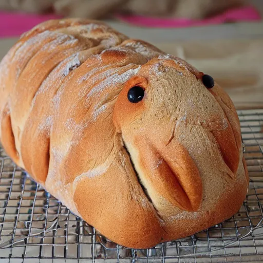 Image similar to a bunny bread hybrid