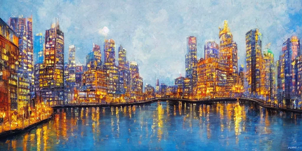 Image similar to photo _ this _ city _ is _ beautiful. _ its _ like _ a _ perfect _ painting. _ i _ feel _ so _ happy _ when _ i _ look _ at _ this. jpg