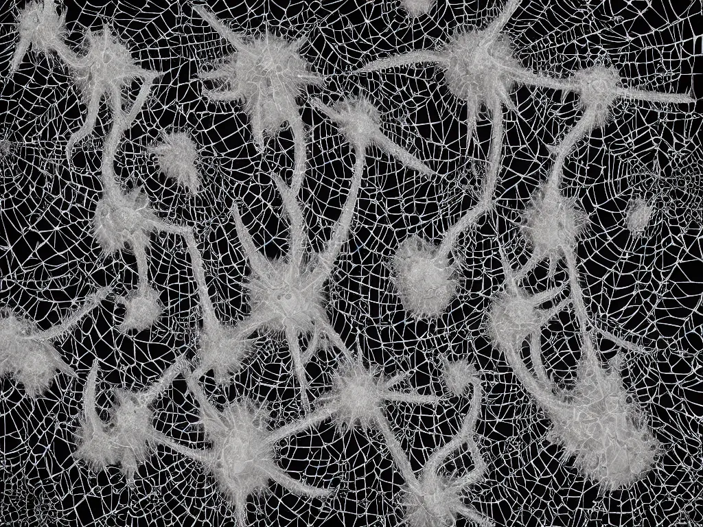 Image similar to fractal spiders from hell devouring psychedelic dreams