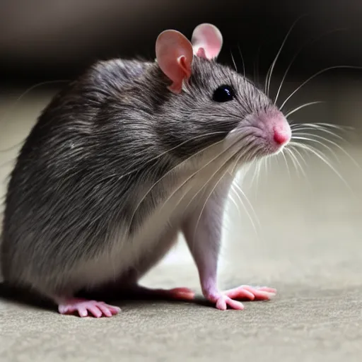 Image similar to a rat with huge muscular arms