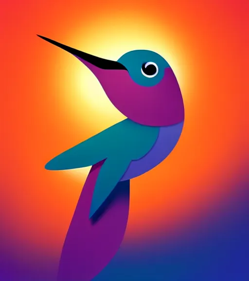 Image similar to icon stylized minimalist hummingbird, loftis, cory behance hd by jesper ejsing, by rhads, makoto shinkai and lois van baarle, ilya kuvshinov, rossdraws global illumination