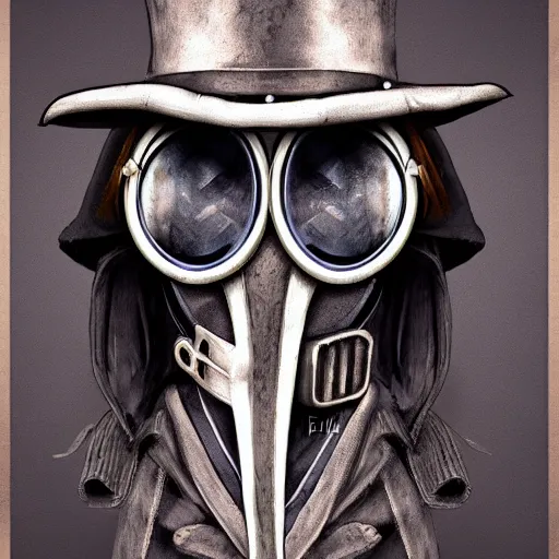 Prompt: steampunk plague doctor, digital art, artstation, highly detailed