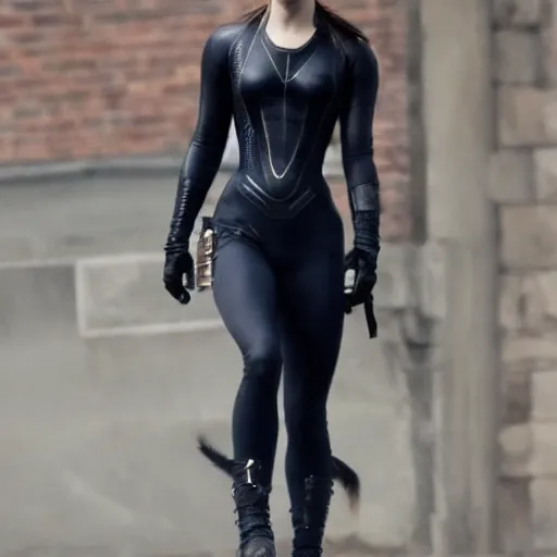 Image similar to Emma Watson as cat woman