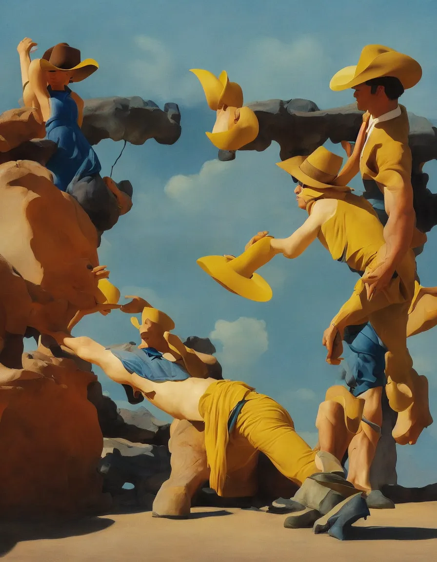 Prompt: a cowboy turning into bloomsby edward hopper. tropical sea slugs. complementary colors. national geographic. 8 k, rendered in octane, smooth gradients. sculpture by antonio canova. a cowboy by slim aarons, by zhang kechun, by lynda benglis, by frank frazetta.