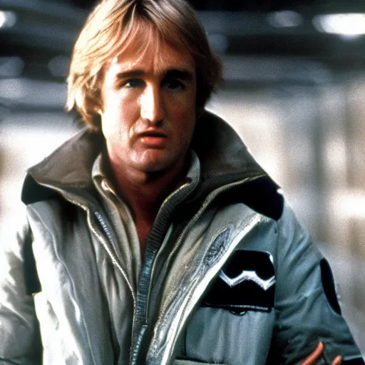 Image similar to owen wilson in alien 1 9 7 9, 4 k hd film still