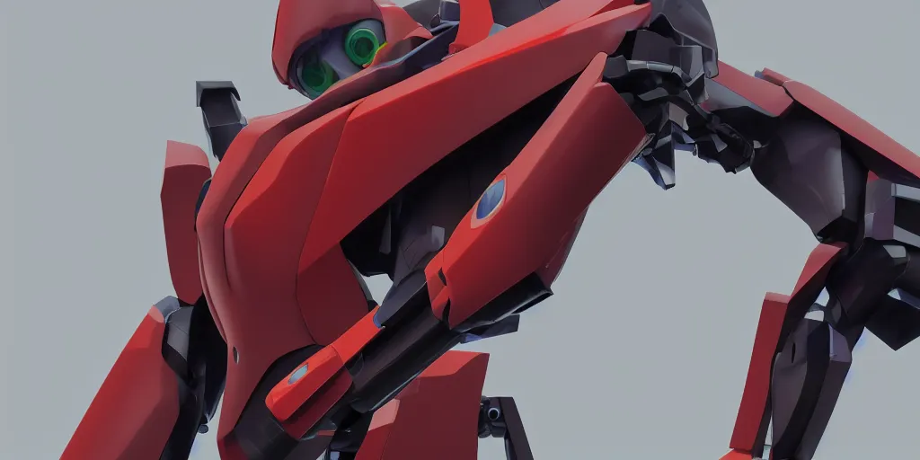 Image similar to neon Genesis evangelion 01 mech concept art close up shot face, 3d art, vfx, octane render, unreal engine, blender